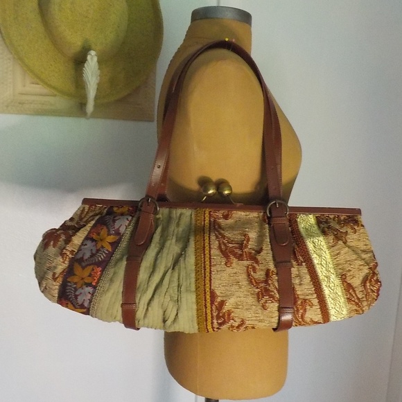 Preston & York Handbags - Vintage 20" Long Fabric Italian Bag